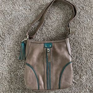 Grey and Turqouise Lula Bag